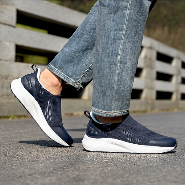 [ALLSWIFIT PACE] Men's Breathable Slip-On Sneakers - NAVY - 7
